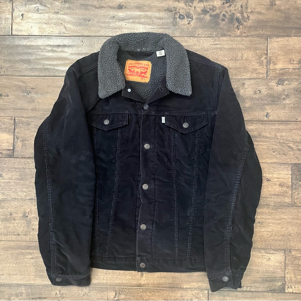 Men’s Black Suede Levi’s Jacket